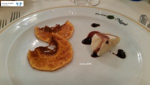 Zucca fritta e grana con aceto balsamico di Modena
