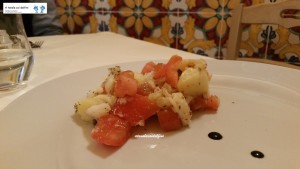 Insalata di baccalà, pomodori e patate
