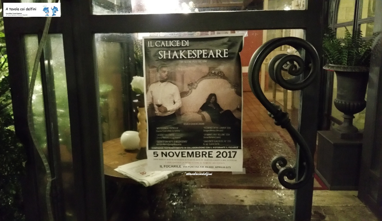 Shakespeare al Ristorante “Il Focarile”