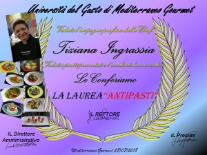 Mediterraneo Gourmet Laurea la Chef Tiziana Ingrassia di Atavolacoidelfini