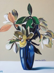 Vaso di magnolie - olio su tela (50x60)